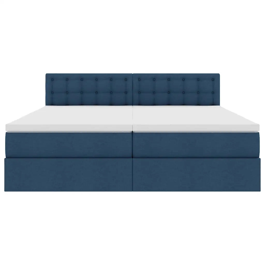 Letto con Contenitore Blu 180 x 200 cm Pelle Sintetica 3370954
