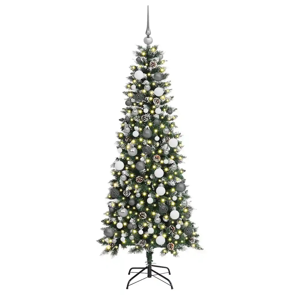 Albero di Natale artificiale con 300 LED Verde 180 cm 3395819