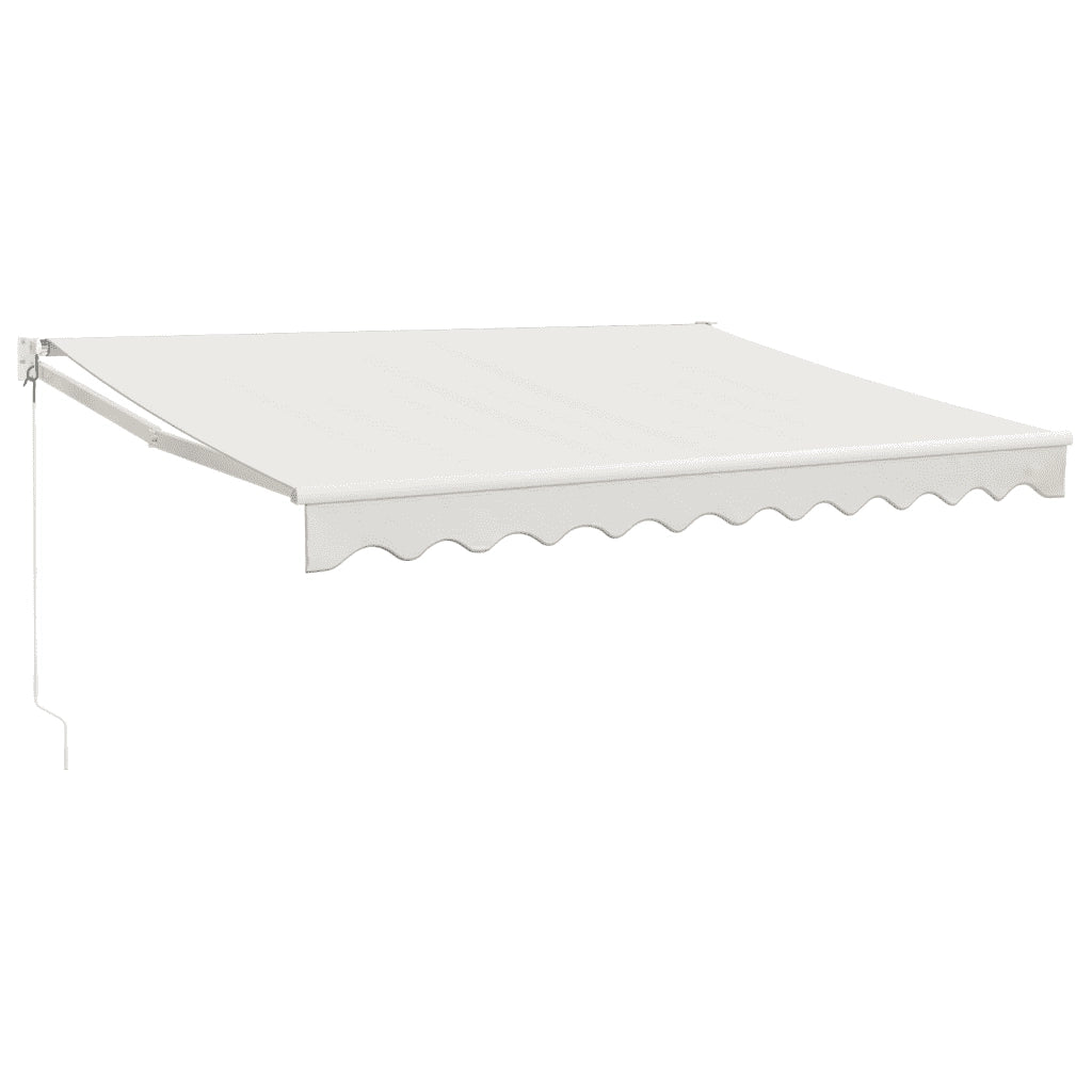 Tenda da Sole Retrattile Crema 3,5x2,5 m in Tessuto e Alluminio