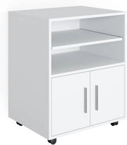 Contenitore per rotoli Novak, Bianco, 48.4 x 60.2 cm, con ripiani aperti e ruote scorrevoli