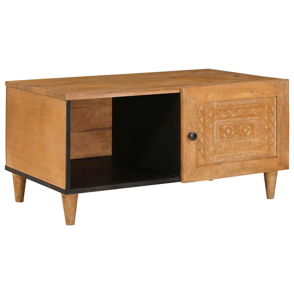 vidaXL Tavolino da salotto con porta Marrone chiaro 80 x 50 x 40 cm