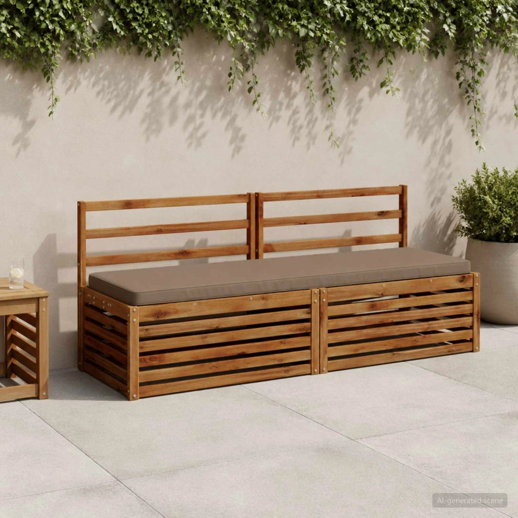 Cuscino per Panchina a 1 Pezzo VUGHT 100% Poliestere Tortora 952158