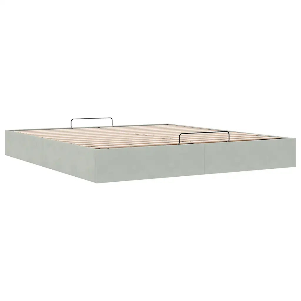 Struttura Letto Pouf senza Materasso 160x200 cm in Velluto