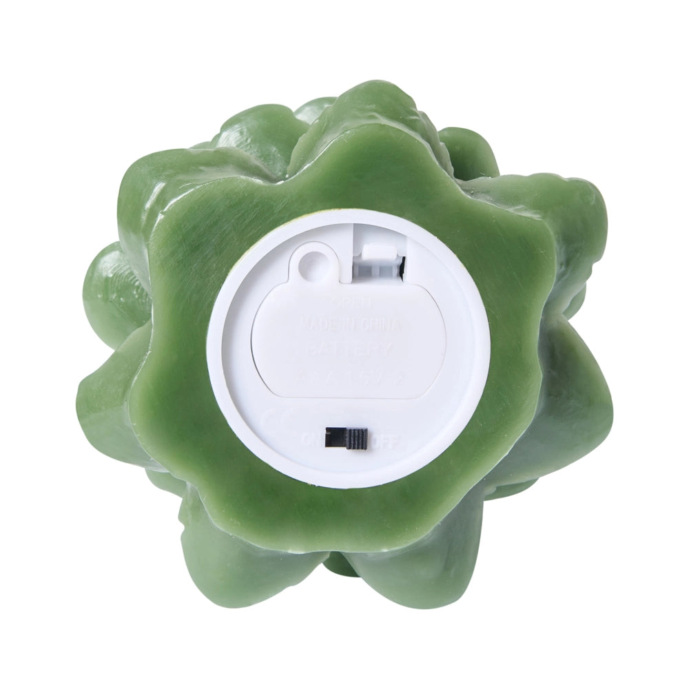 Set di 3 decorazioni natalizie LED per interni per alberi di Natale Candele decorative in paraffina verde