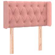 Testiera | Testata ad Orecchio Rosa 83x16x78/88 cm in Velluto