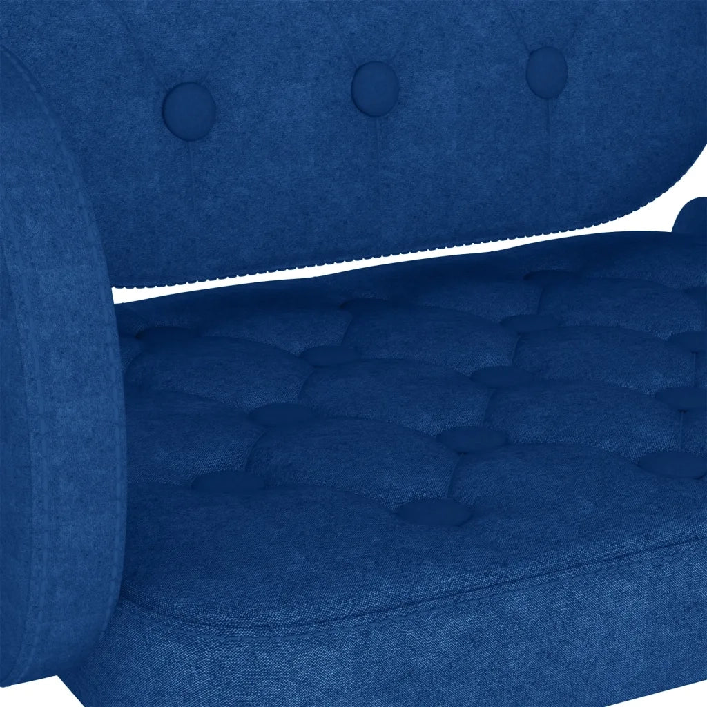 Sgabelli da Bar 2 pz Blu in Tessuto 335621