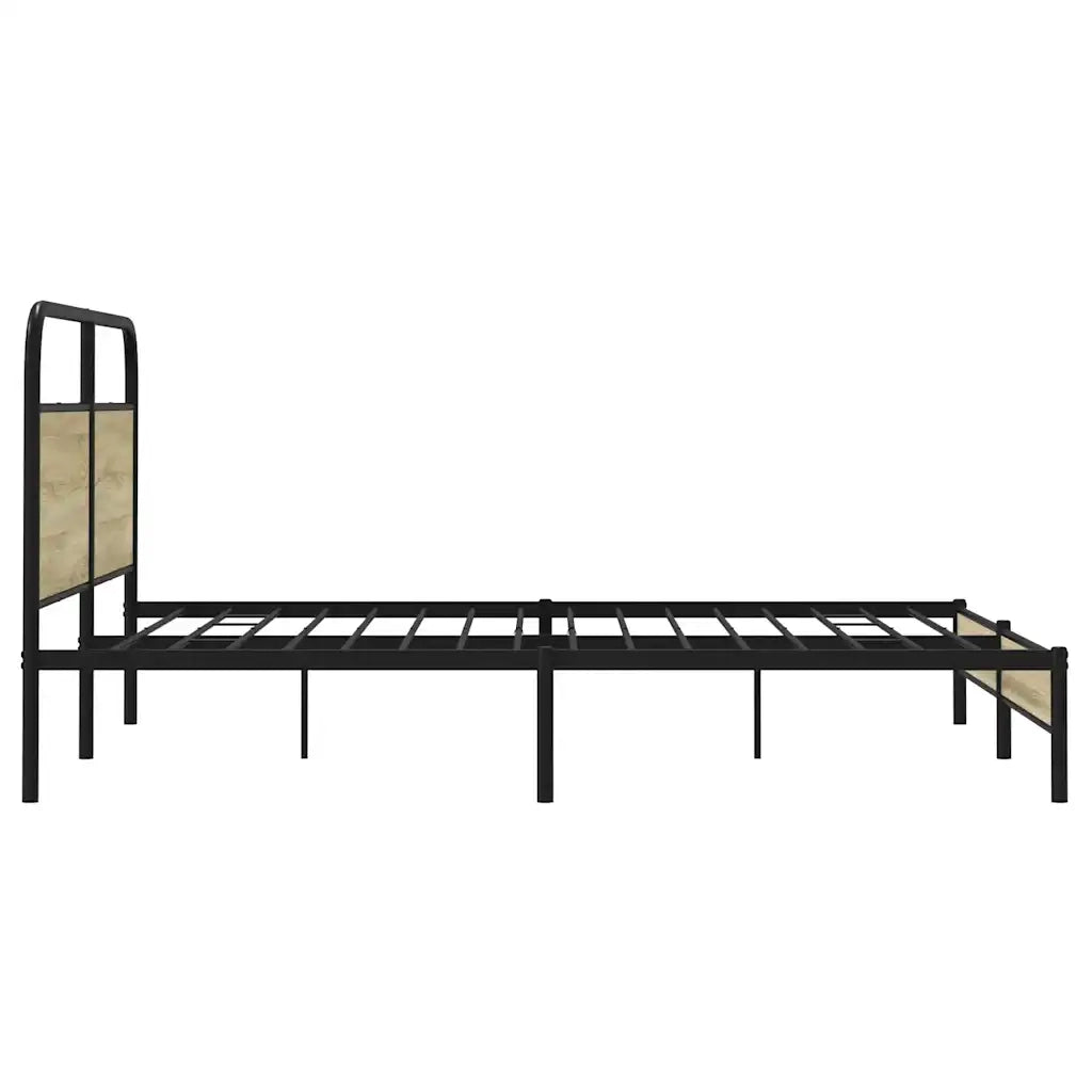 Giroletto senza Materaso in Metallo Rovere Sonoma 193x203 cm 3318686