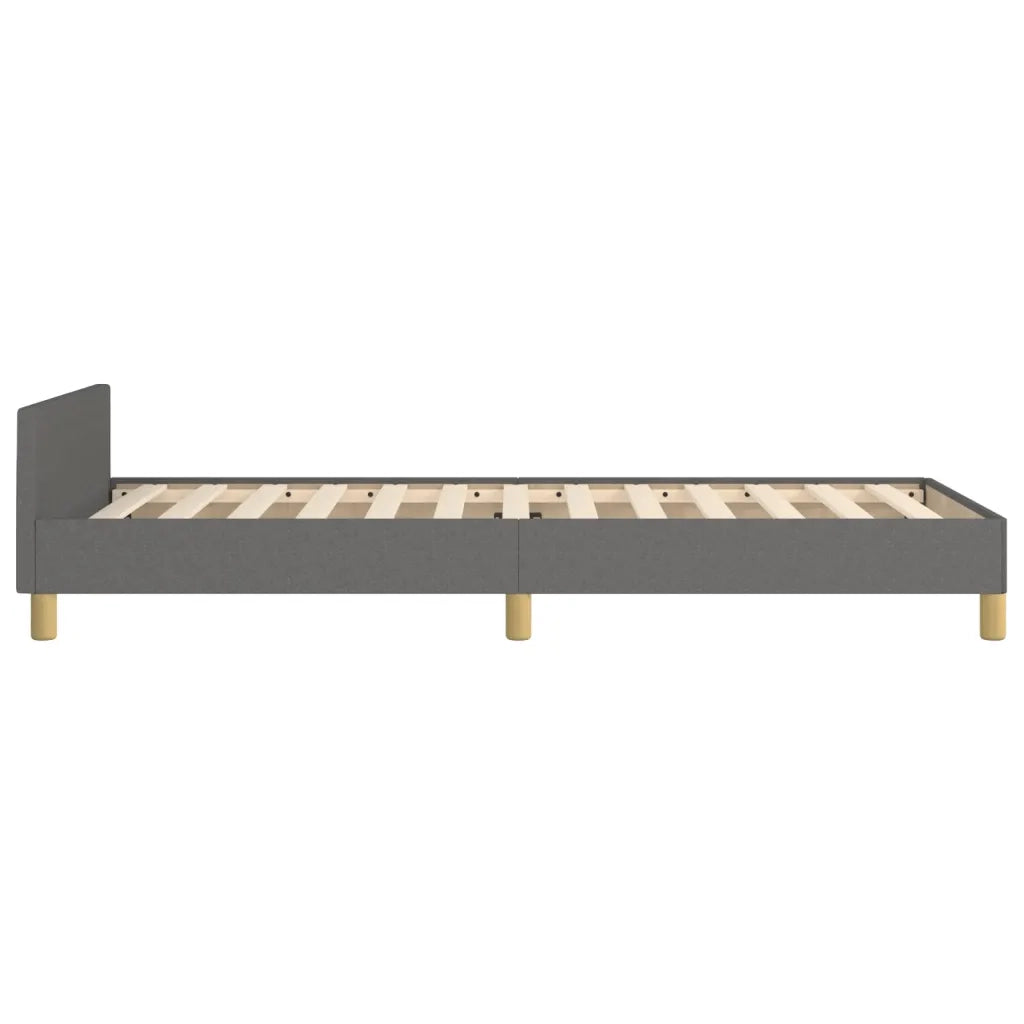 Giroletto senza Materasso Grigio Scuro 90x200 cm Tessuto