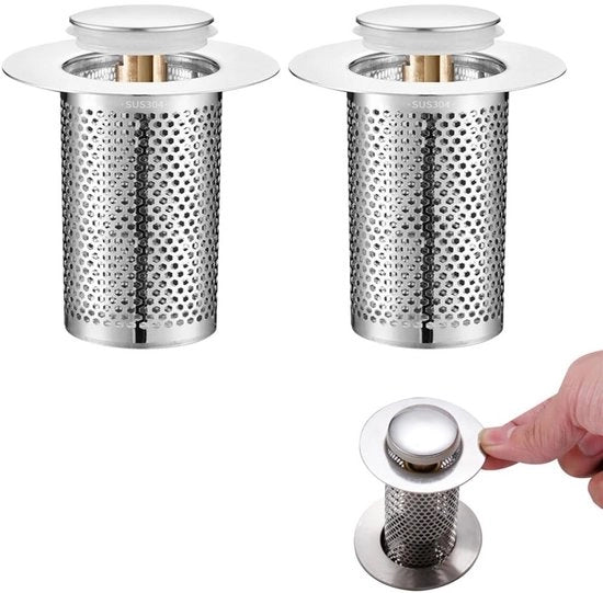 Sistema di prevenzione ostruzione anti-verstopping per doccia - Zeef per doccia - Filtro anti-verstopping per doccia - Zeef per doccia in acciaio inossidabile - Misura 3,3 * 5,5 cm
