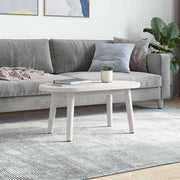 Piano Tavolo | Superficie Tavolo | Piano Scrivania Bianco 80x40x2,5cm in Legno Massello di Pino Ovale
