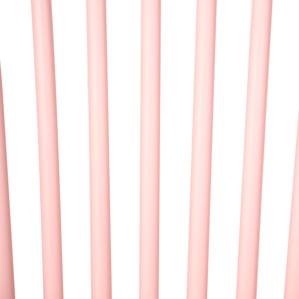 Set di 4 sedie da pranzo in plastica rosa per interni ed esterni da giardino con braccioli in stile minimalista