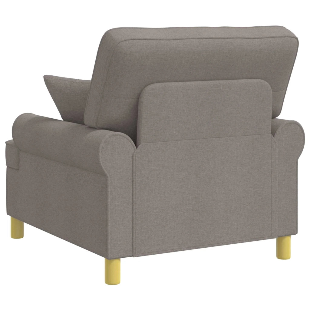 Poltrona XL con Cuscini Tortora Tessuto 42043489