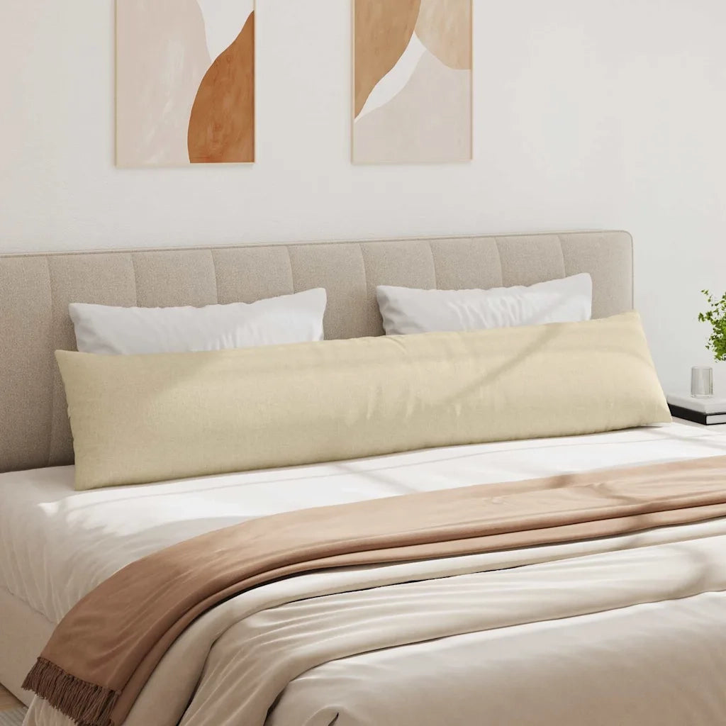 Cuscini da Divano 2 pcs Crema 200 x 40 cm Tessuto
