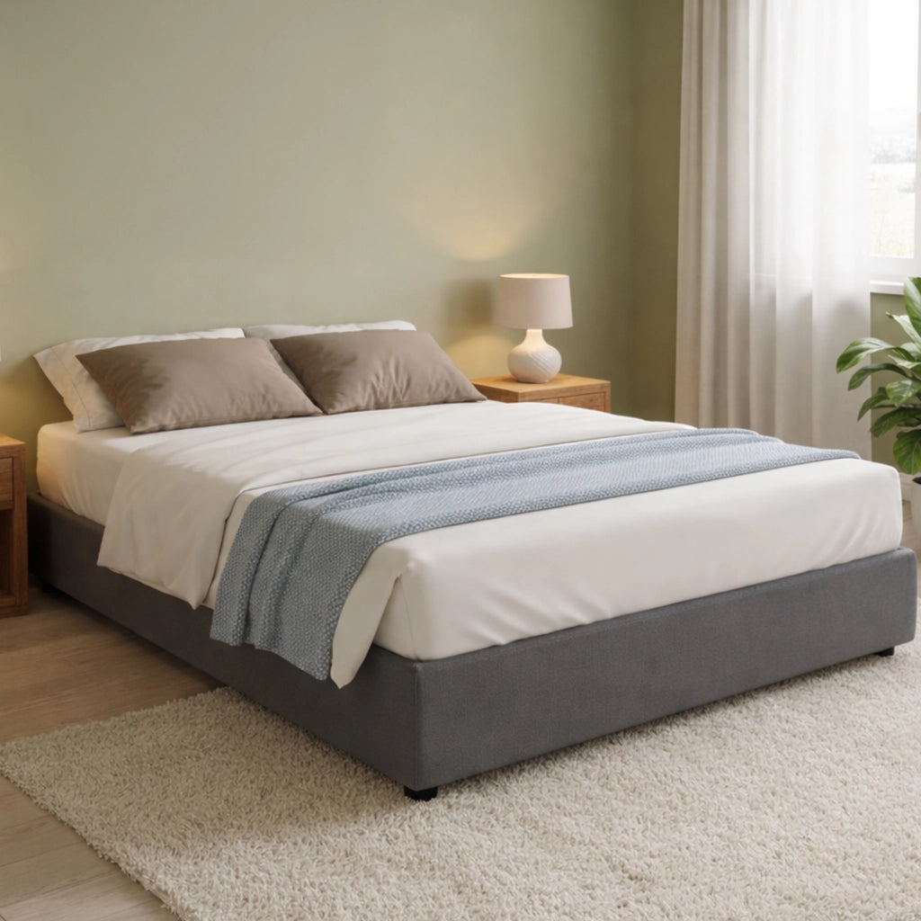 Letto Matrimoniale Alaska, Letto Matrimoniale Sfoderabile Made in Italy, Grigio