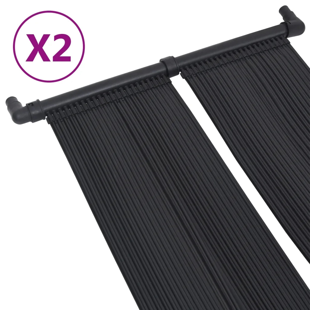 Pannelli Solari Riscaldatori per Piscina 2 pz 80x310 cm CFW9237654