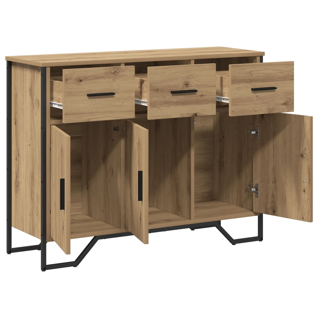 Credenza in Rovere Artisan 97x32.5x74.5 cm Legno Ingegnerizzato