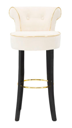 Sgabello Bar Luxy Crema 46x48x96 cm in Legno e Plastica