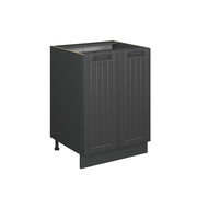 Vicco Mobiletto base cucina Grigio scuro 60 cm , PL Rovere