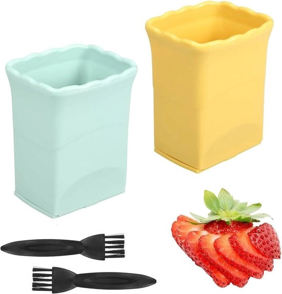 Set di affettatrici per verdure in acciaio inox da 2 pezzi - Multifunzionale accessorio da cucina per affettare frutta e insalata