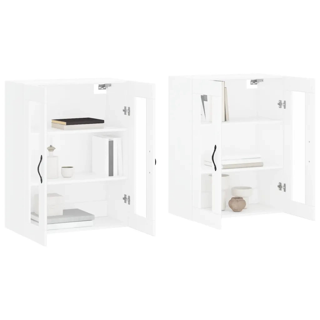Armadietti a Parete 2 pz Bianchi in Legno Multistratocod mxl 83412