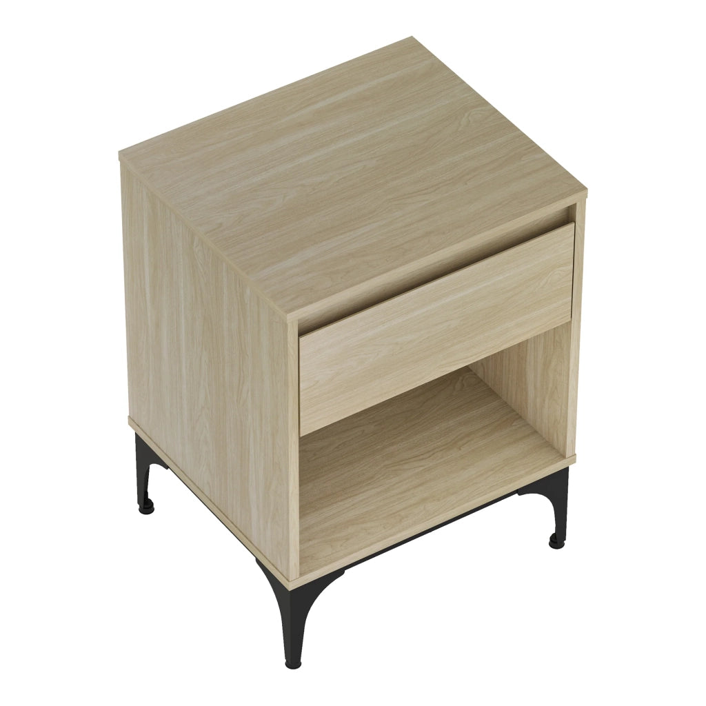 Tavolino laterale 62 x 46 x 40 cm effetto rovere chiaro 03_0010916