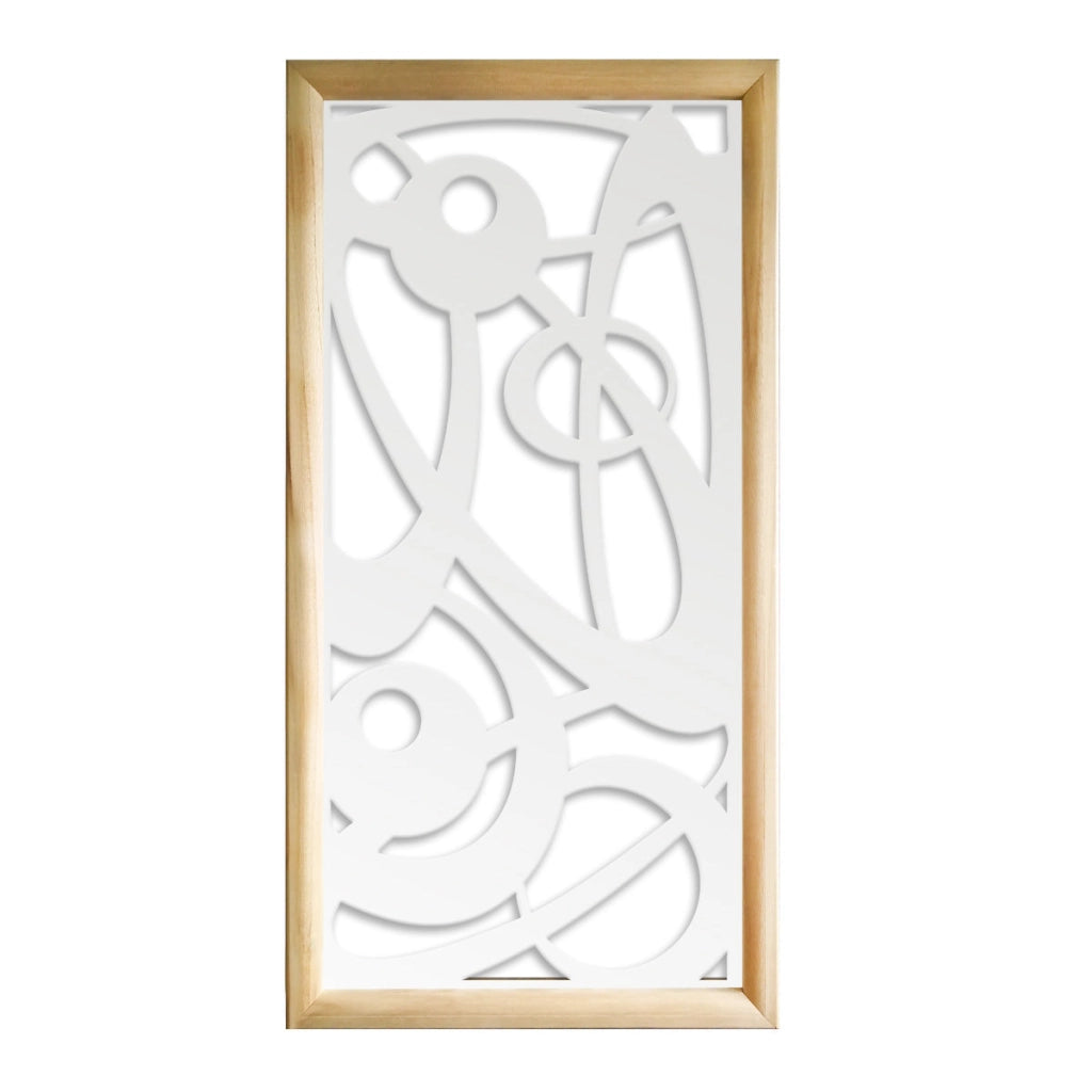 INTERSTELLAR - Moduli Decorativi in Legno e PVC Misura: 47x94 cm, Colore: bianco