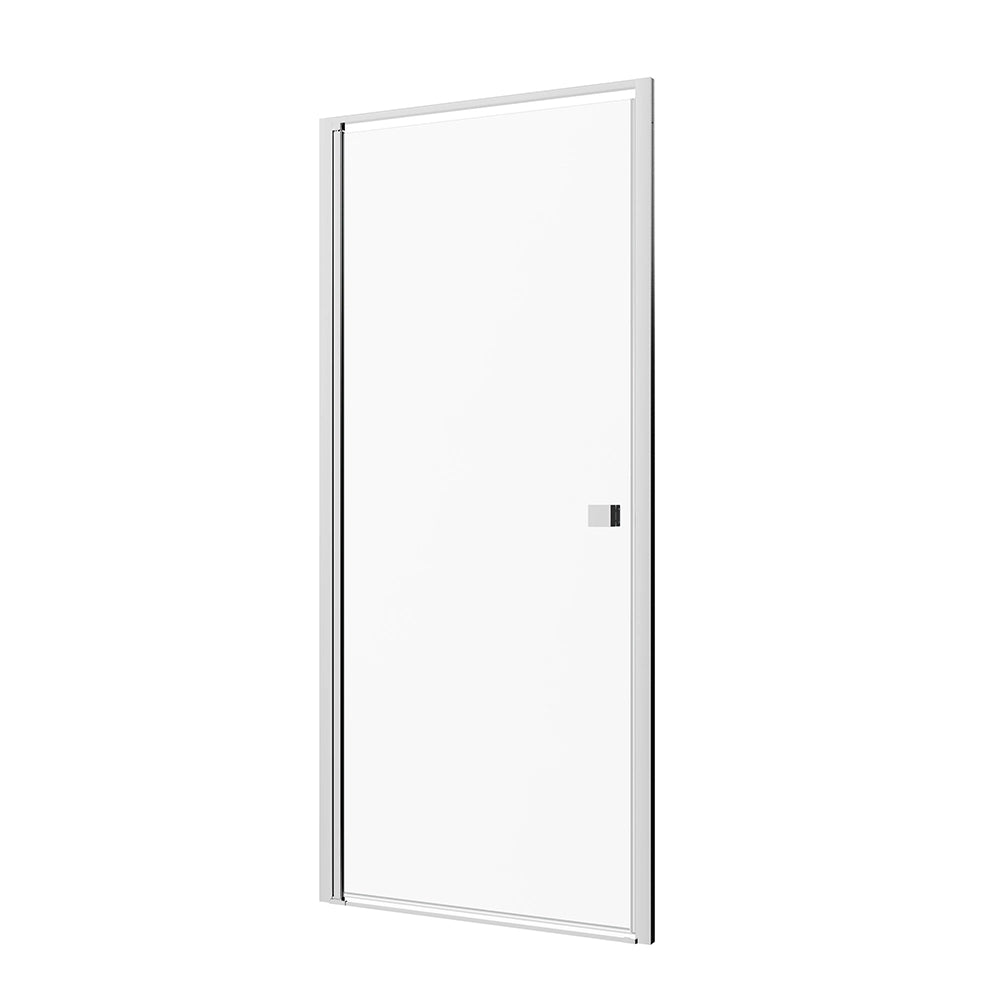 Porta doccia 80cm apertura a battente con profili cromati e vetro da 8mm trasparente h195 | Bahamas