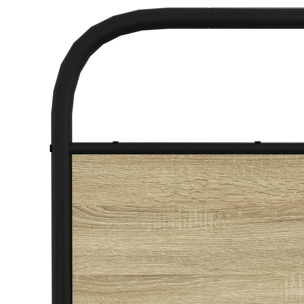 Giroletto senza Materaso in Metallo Rovere Sonoma 140x190 cm 3318648