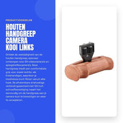 Maniglia in Legno - Design Ergonomico - Compatibile con Fotocamera DSLR - Rimovibile - Viti 1/4" - Peso Netto 162,6 g