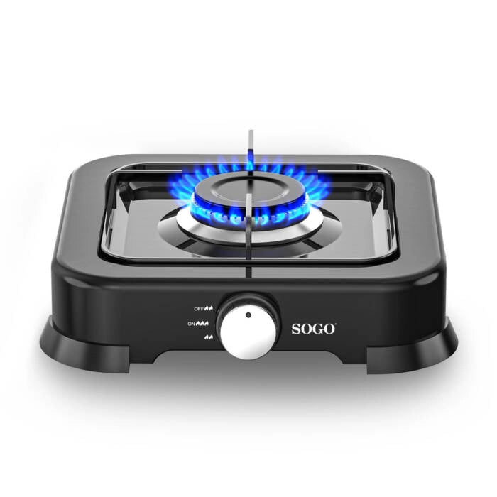Fornello gas portatile 1 fuoco, bruciatore alluminio 103mm, 2,2kW per campeggio e outdoor - SOGO