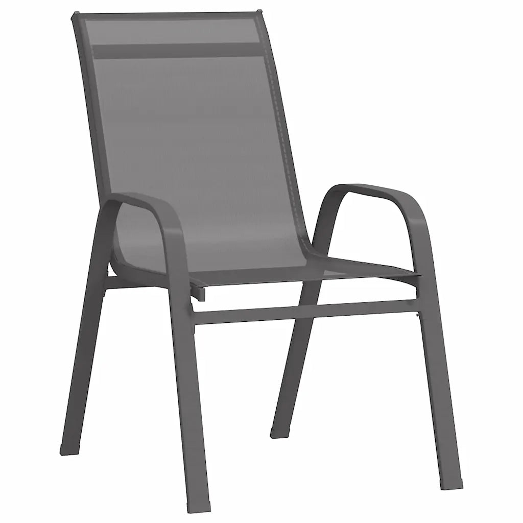 Set da Pranzo per Giardino 7 pcs Grigio e Nero 3379126