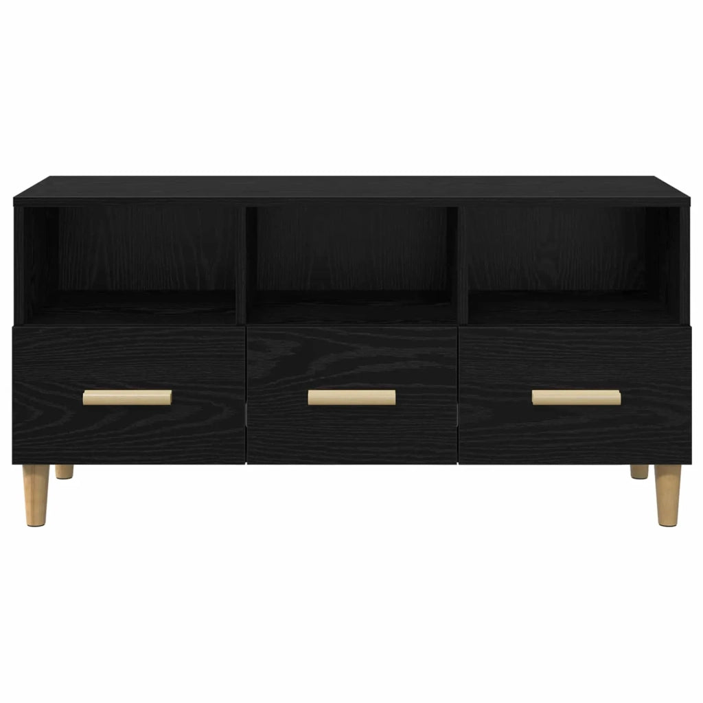 Mobile TV 102 x 36 x 50 cm Rovere Nero Legno ingegnerizzato 8004201