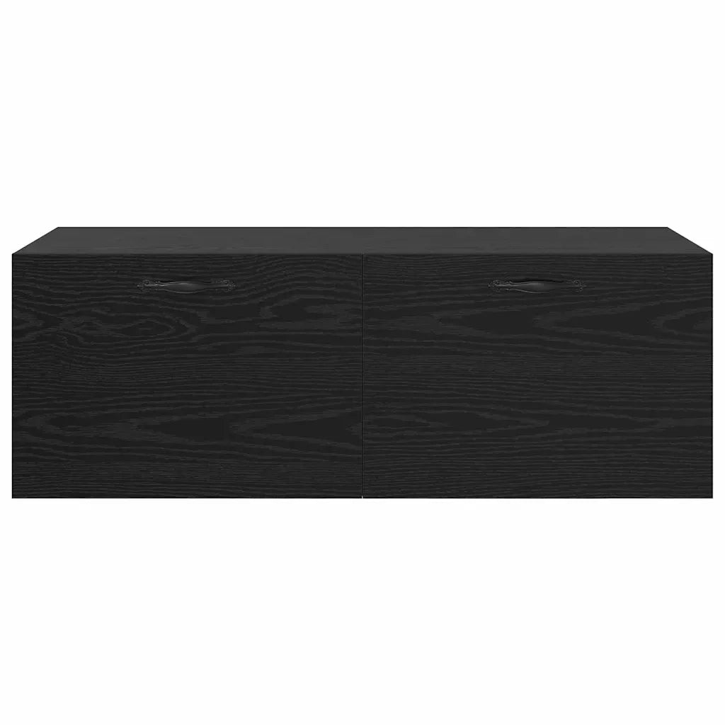 Mobiletto a muro Rovere Nero 100 x 36,5 x 35 cm 879569