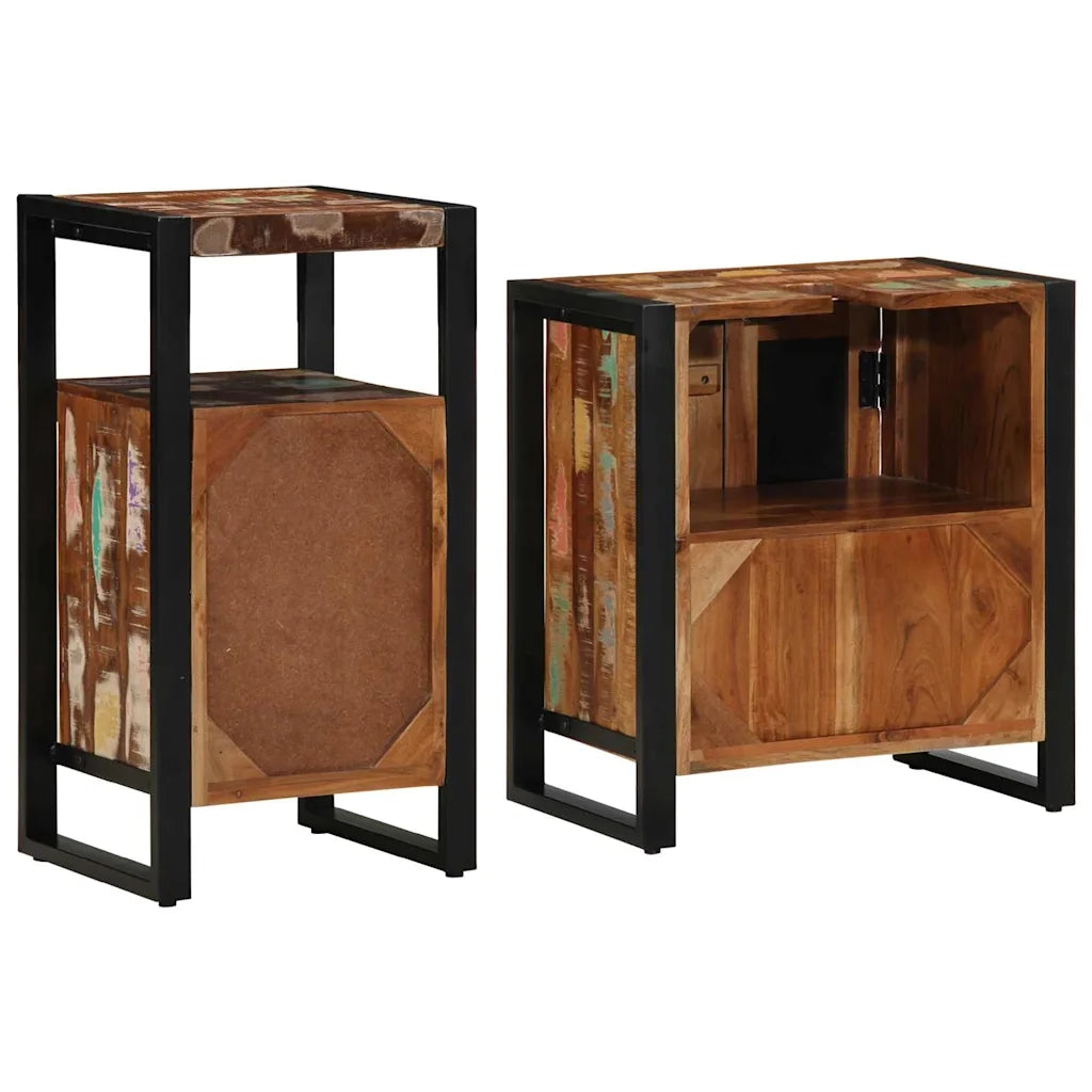 Set di mobili per il bagno 2 pcs Legno Recuperato Massello 3305599