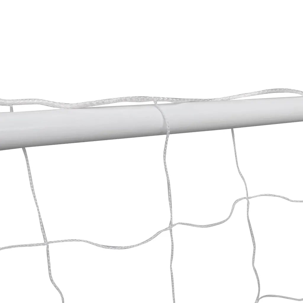 Porta da Calcio con Rete 182x61x122 cm in Acciaio Bianca 90684