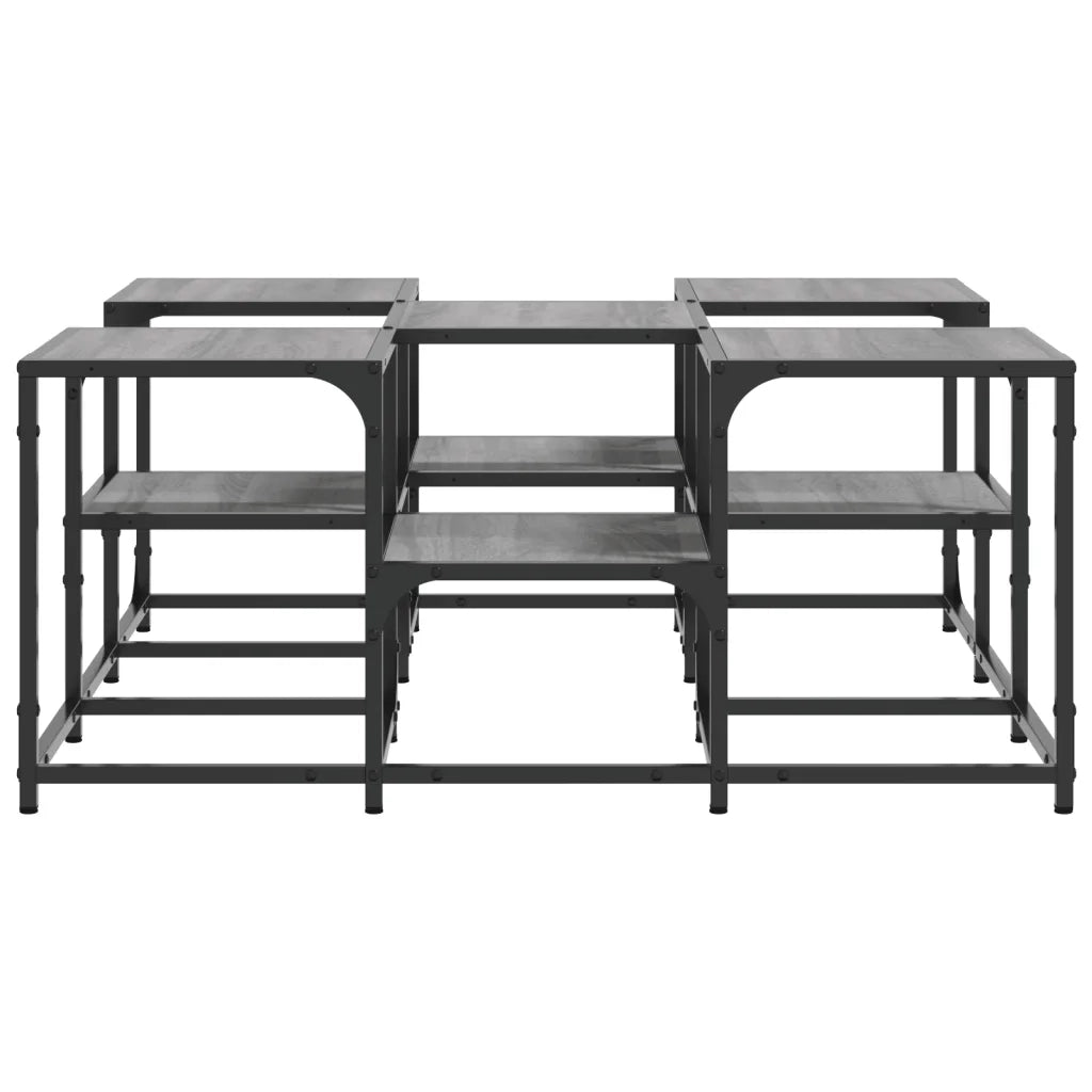 Tavolino da Salotto-Tavolino da soggiorno-Tavolo Grigio Sonoma 91x91x40 cm Legno Multistrato