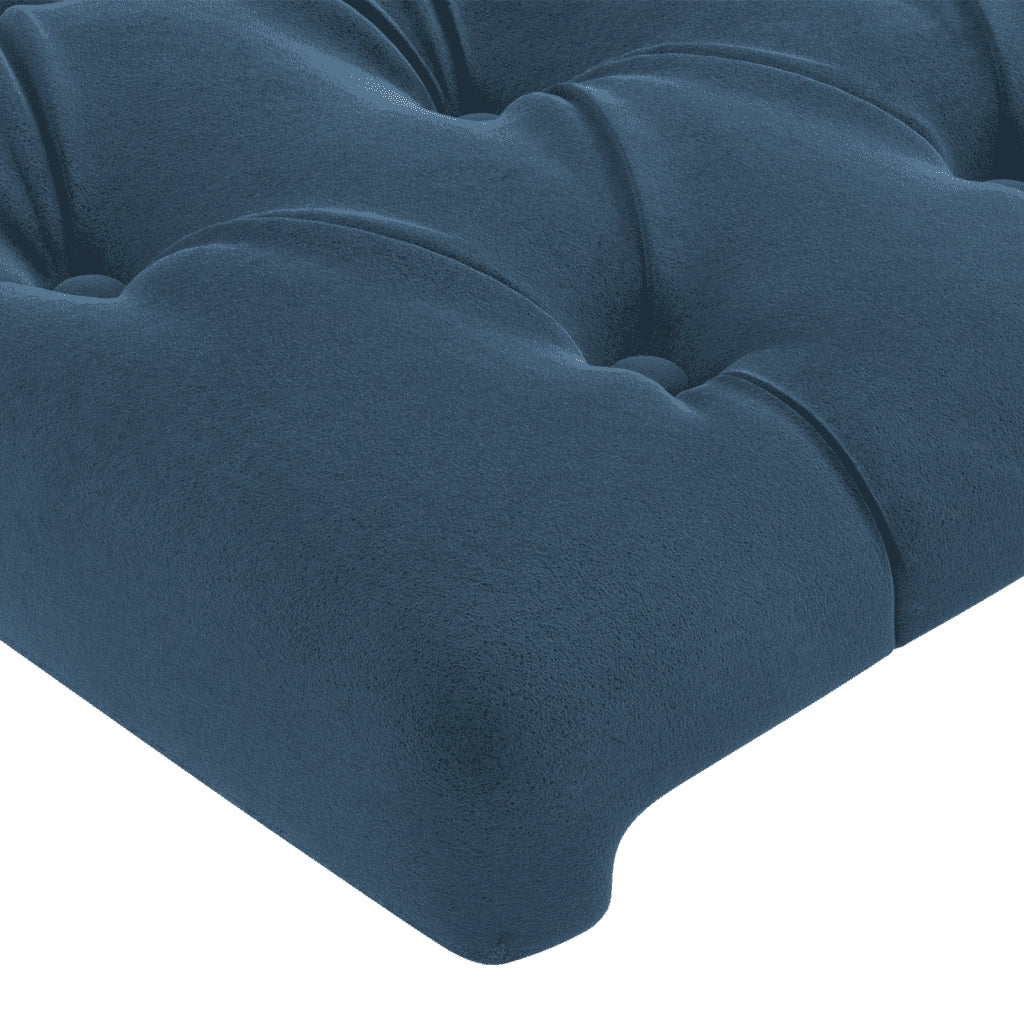 Giroletto a Molle con Materasso Blu Scuro 180x200 cm in Velluto 3143221