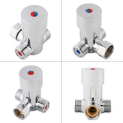 Valvola termostatica per acqua calda e fredda - G1/2 - Rapporto di miscelazione - Flessibilità di installazione - Materiale in rame - Facile da installare