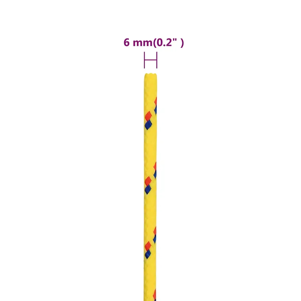Corda | Fune per barca Gialla 6 mm 100 m in Polipropilene