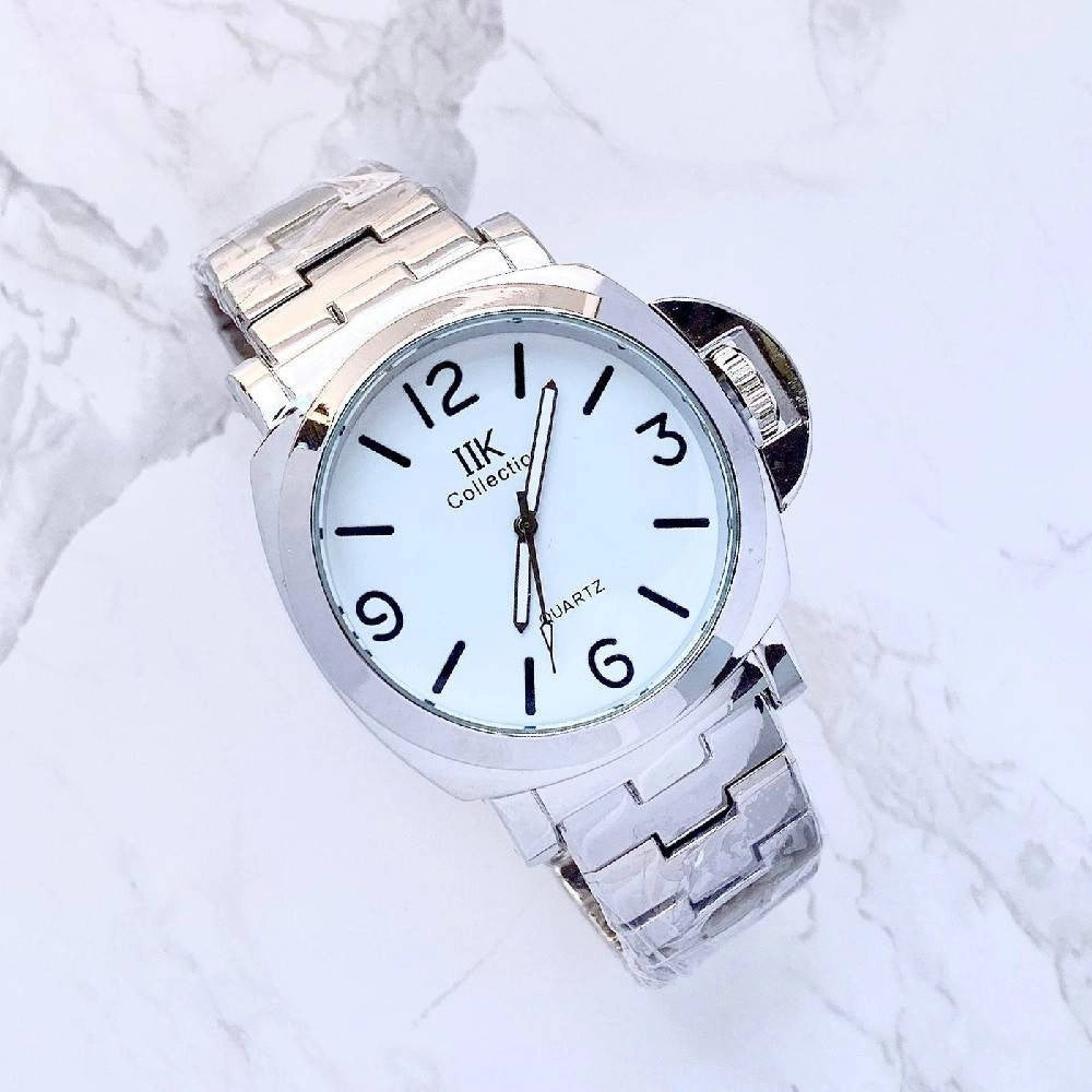 Trade Shop - Orologio Da Polso Ik Collection Uomo Analogico Quarzo Grande Silver Fondo Bianco -