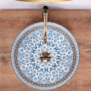 Lavabo Da Appoggio Rea Arte Blue