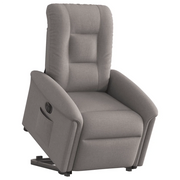 Poltrona Alzapersona Reclinabile Elettrica Tortora in Tessuto 3303281
