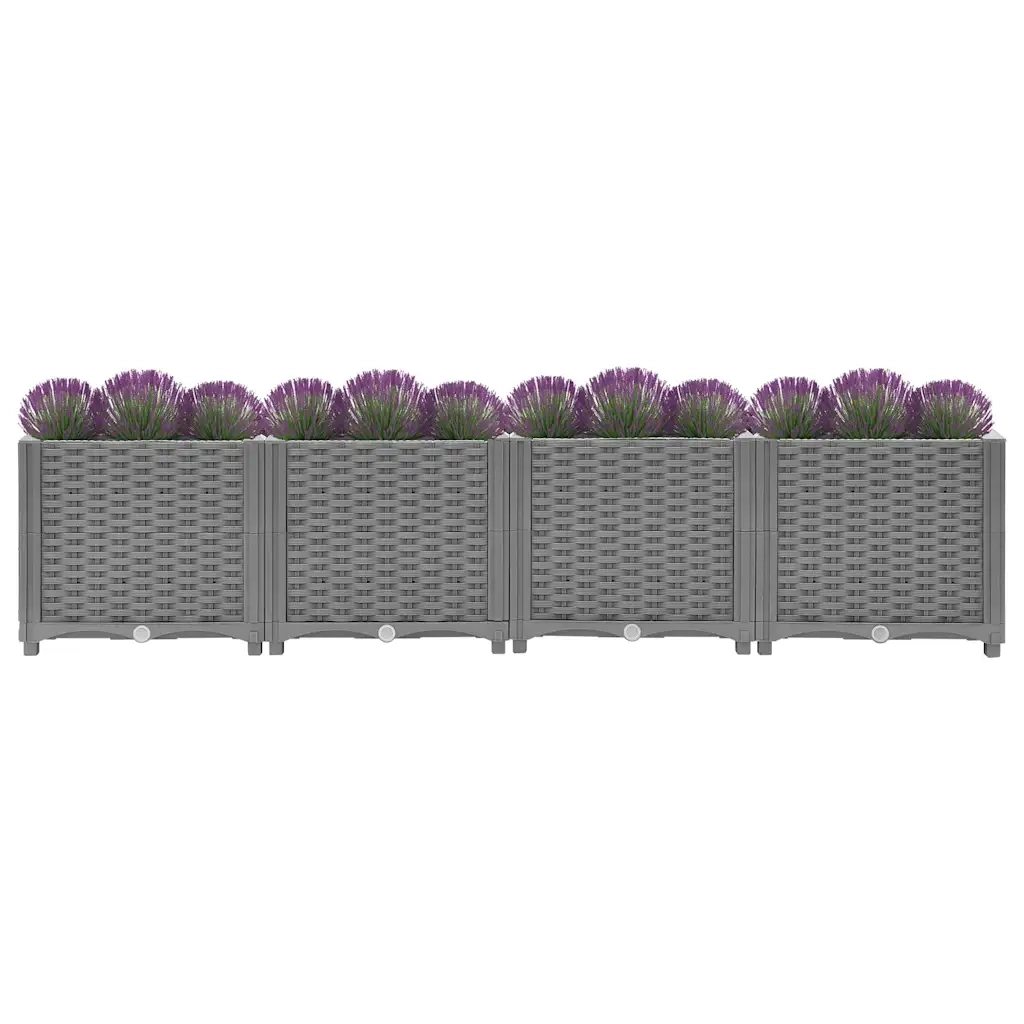 Fioriera | Cassetta per fiori | Vaso Rialzata 160x40x38 cm in Polipropilene