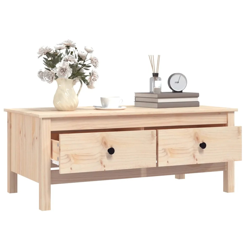 Tavolino da Salotto 100x50x40 cm Legno Massello di Pino 814604