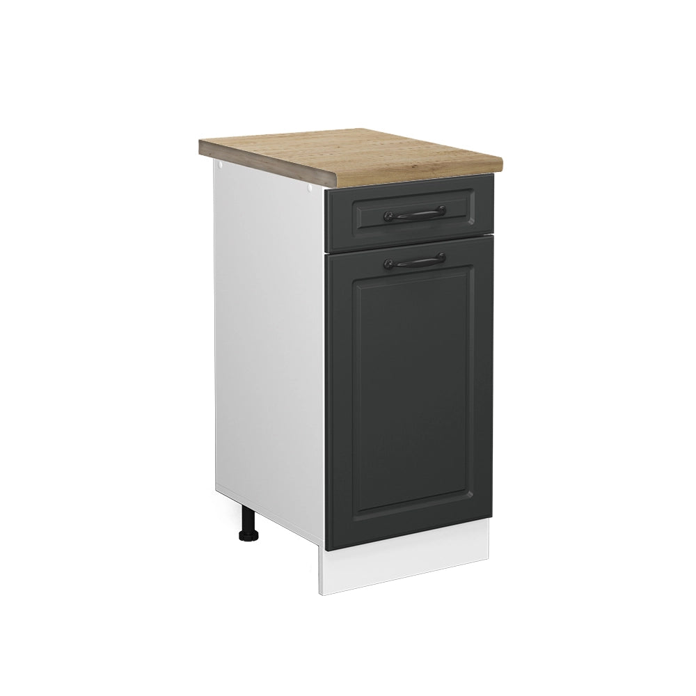 Vicco Mobiletto base per cucina Antracite casa di campagna 40 cm , PL Rovere