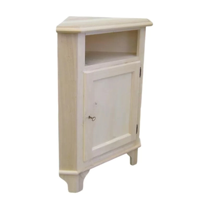 Mobile angolare 1 porta classico legno grezzo l.51 p.51 h.97 (554) - Mobili 2G