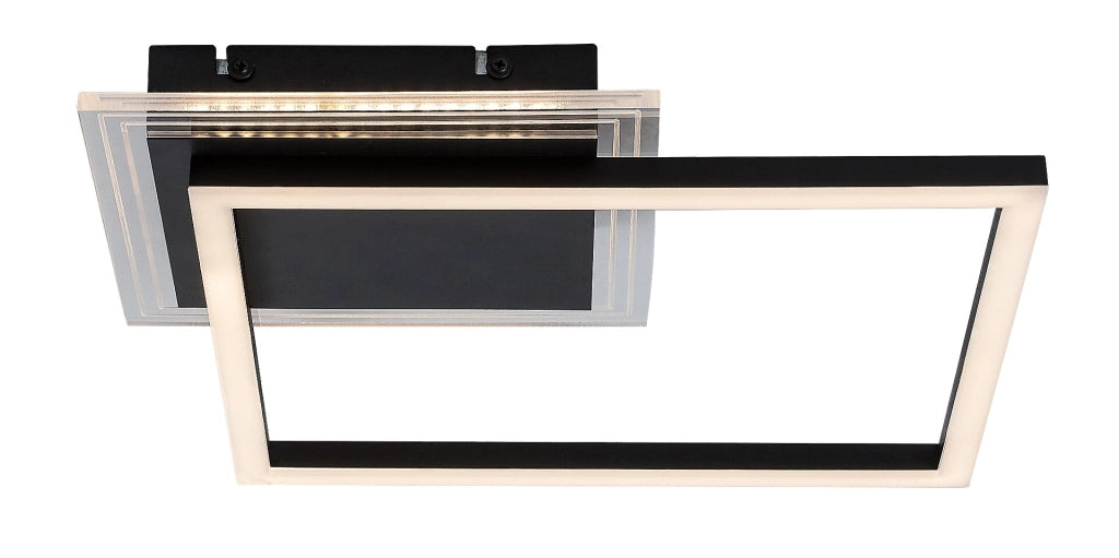 Plafoniera LED quadrata nera 24W 3000K Rabalux Ottavia