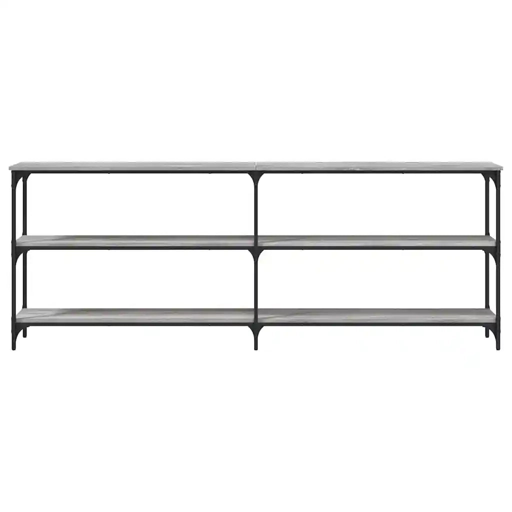 Tavolo Consolle Grigio Sonoma 200x29x75 cm in Legno Multistrato 834113