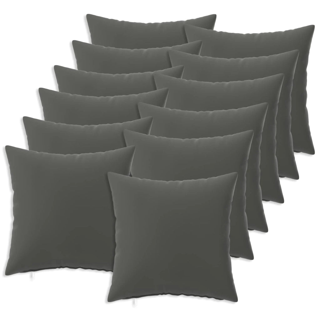 Federa 12 pcs HEERLEN Antracite 45 x 45 cm Poliestere 910494