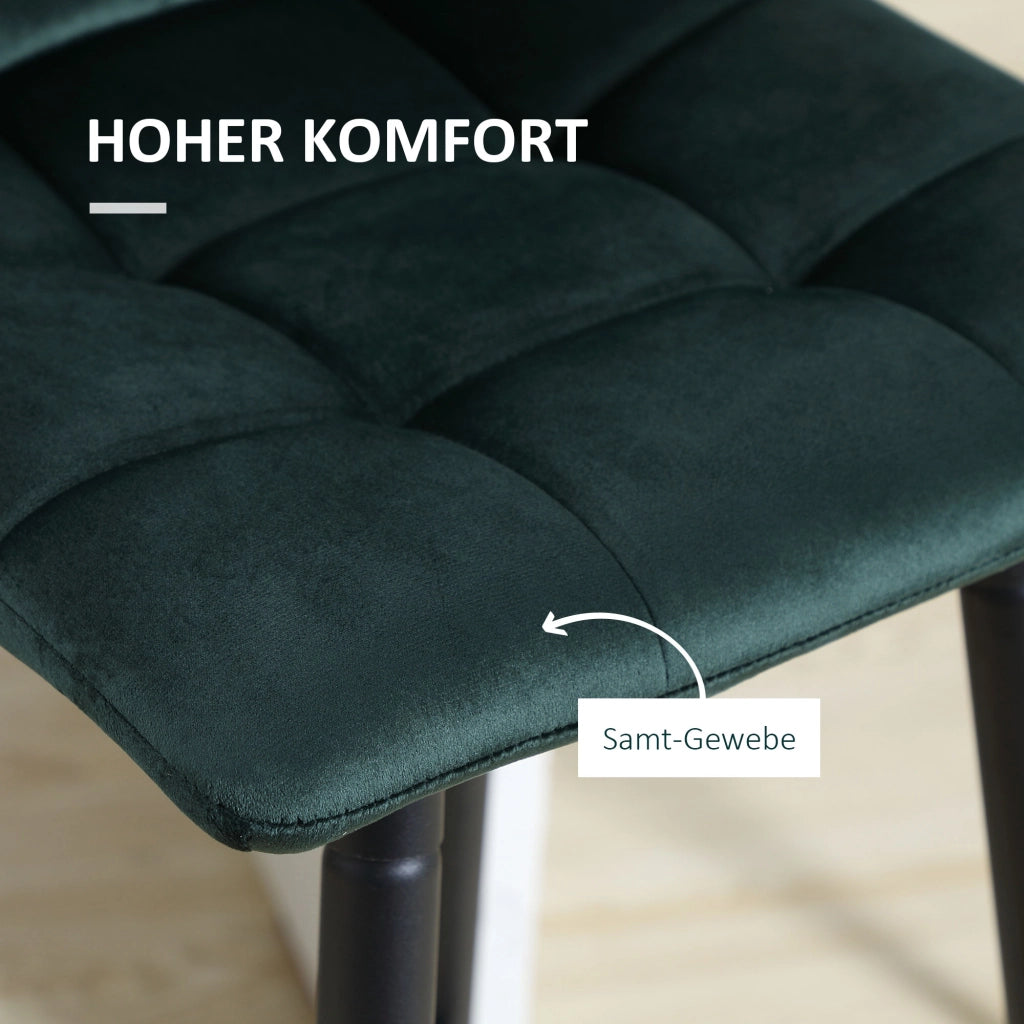 Set 2 sgabelli da bar ¨C zephmum ¨C verde, metallo, imbottiti, 42x55x103 cm